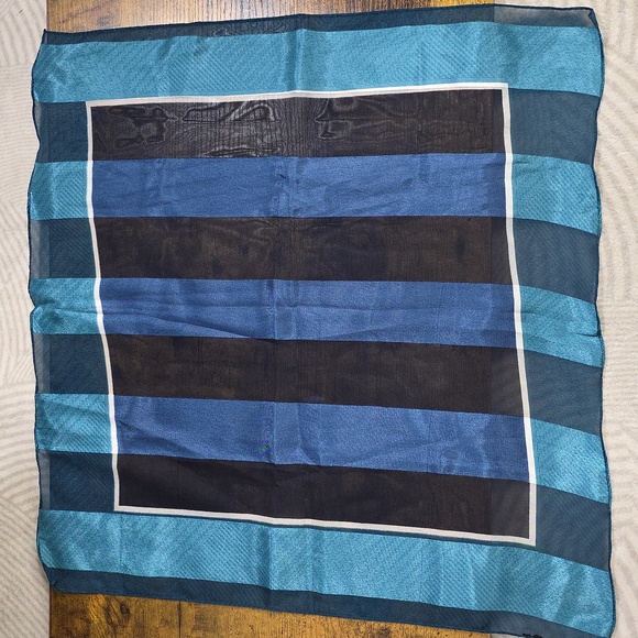 Vintage Striped Sheer Scarf - Picture 7 of 8